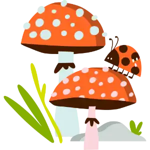 "gombák és katica" ikon